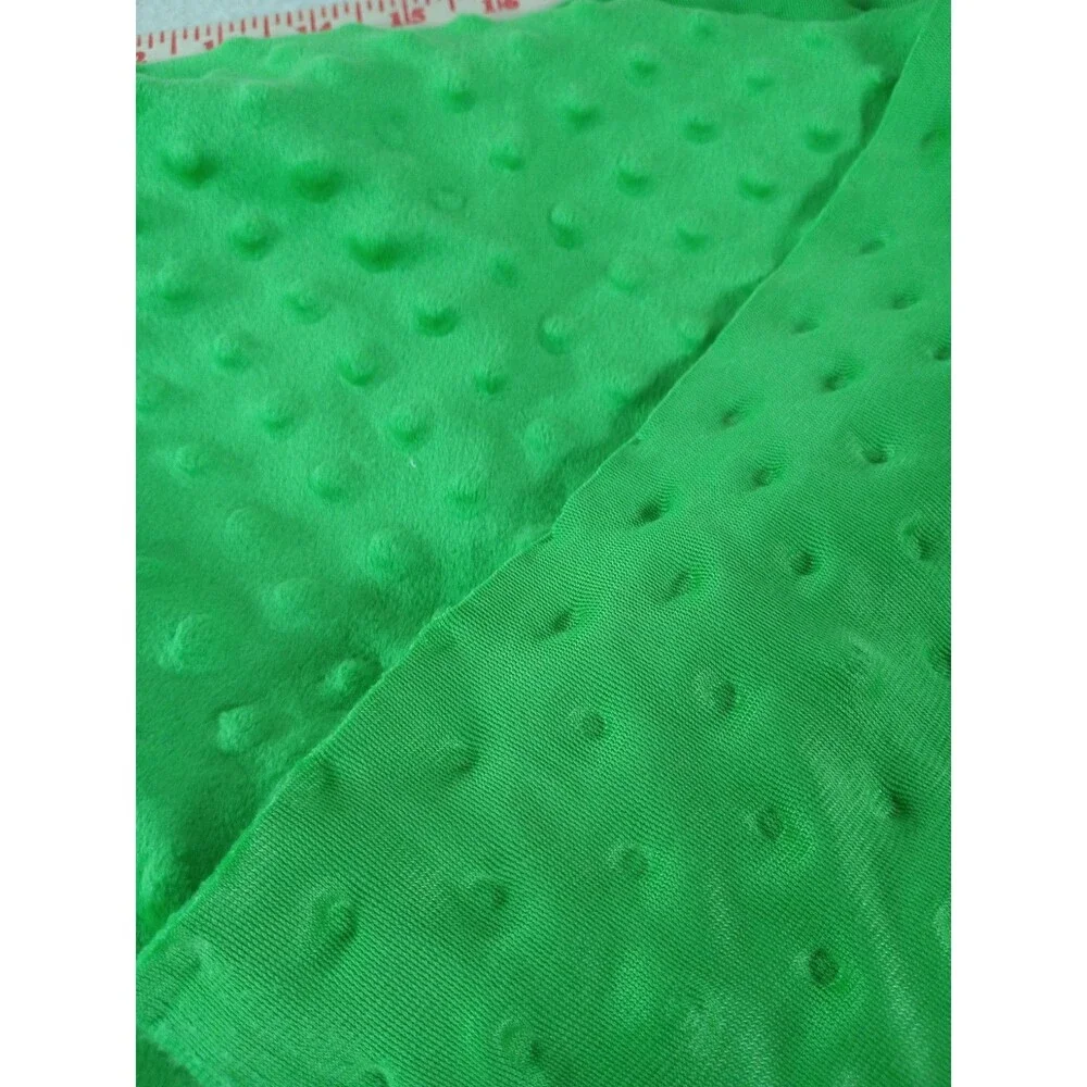 Lime Green Minky Dimple Dot Fabric 50